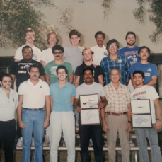 Mel at Lockheed at building 371, 1980”s. Great friend of mine and spent several times playing golf after work in Burbank CA. I’m not in this photo. - James Hernandez