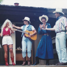 Doug as Master of Ceremony - Sun Valley skit - Kathy Stewart    