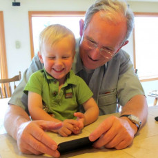 Papa and his second grandson, Ethan - Kathy Stewart  