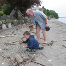 Papa and his first grandson, Matthew  - Kathy Stewart  