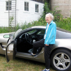 Ready to go for a spin in Ken's corvette in 2009!   - Bradley Funeral Home