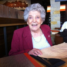 I love this photo of Granny, taken at lunch at Bonfyre Grille in Madison a couple of years ago.  - Liz Merfeld