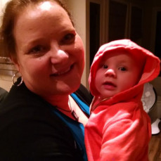 Kristina & Audrey, getting ready for a walk - Bob Day