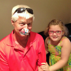 Timpa was always a willing playmate with his grands. - Sticker Fun