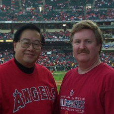 Peter and Me at the 2002 World Series! We had such a great time! - Ed Evans