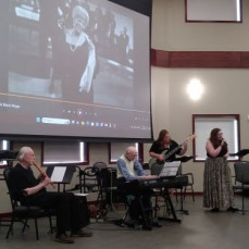 Here are photos of Ken Jolls playing the keyboard with his jazz band in 2023 and 2024! - Erica Fuchs