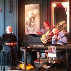 Here are photos of Ken Jolls playing the keyboard with his jazz band in 2023 and 2024! - Erica Fuchs