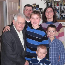 Grandpa, You are an inspiration to us.  Thank you for all the wonderful memories you created that we cherish.  Your love, faith, strength, and values have taught us the right way to live.  I love how he would light up every time family visited, candy (it would mysteriously show up everywhere!), fishing, hunting, the list goes on and on, he was such a happy and blessed man.  His smile melted our hearts.  He absolutely loved life and treasured his family.  We're going to miss you so much.  We LOVE you!! - Rachelle, Pat and boys