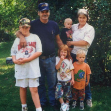 Mom & Dad with Christopher, Addie, Andrew, and Jason. - Mary