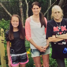 3 of the most beautiful girls in the world! She loved these two so much. Her daughter-in-law Mary Jo and her granddaughter Rory. We are so happy she was able to go with them to the zoo on this day. She loved it! - Lisa