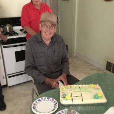 Photo of Al's 88th birthday Sunday 9/27/15.  My wife and I took a cake to his home and invited several of his friends!  He took over a place in my heart when my father passed away in 2003.  He was like talking him.  Al was only 9 years younger.  I'll miss our chatting about engines, tractors, snowmobiles and the good old days.  On Saturdays we meaning Elaine, Al & I will would be sitting in the back of the church during worship like all good Lutherans do!  God bless your family, Todd & Elaine - Todd Koehn