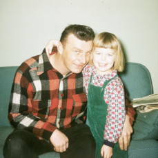 John and daughter Kay, Pelican Lake 1957. - Bradley Funeral Home