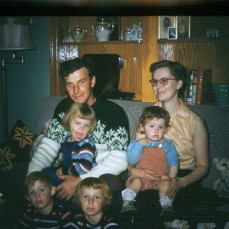 John and wife Norma with children 1955. - Bradley Funeral Home