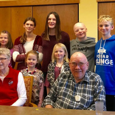 With great-grandchildren from the Debra Parker (Buss) family at Thanksgiving 2017 - Luke Patrick