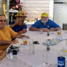 A wonderful luncheon gathering with old friends and family at Louie's Backyard on Buddy's last visit home to Key West. - Rachel aka Mermaid