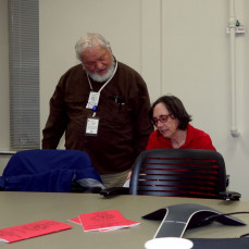 Jim doing Volunteer Examiner (VE) duty at our monthly sessions at Snohomish County Department of Emergency Management, 3/19/15. - Rick Hawkinson