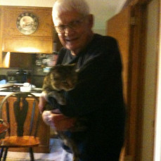 Our Dad and his kitty Holly - Liv Davick