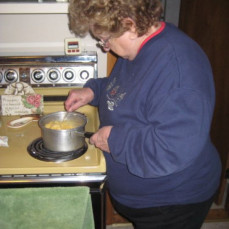 Gram making dinner... Mac & Cheese! - Amiee