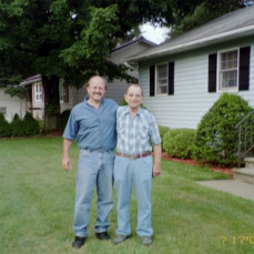 Ken with his son, Tim, in Rome, New York.  Tim loved his visits.  He would always stay in our home. - Tina Meisenhelder
