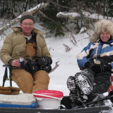 Just another memory on the ice with Pete - he loved ice fishing. - Larry