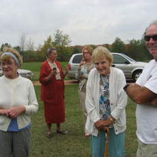 Up north visiting the Schlorff homestead in 2007 with Cousin Betty and nephew Bob Ryan.  - Linda Derrick