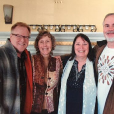 Eddie with cousins Sally, Linda and husband Steve on a fun holiday visit - Linda Mead