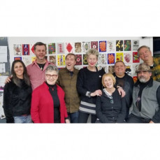 The last time we were all together at Manhattan Graphics Center. David was a dear friend & a gifted artist. He had that mischievous smile always. I will miss him. - gerry wall