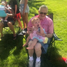 Great Grandpa and Kyla at her first birthday!  - Cassandra Rabe 