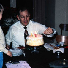 William F. Kelly with his birthday cake, Londonderry, Northern Irelend - Clark Kelly