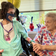 We will miss sharing smiles with Agnes in the Prarie! And Nykki will miss all of her fun chats and stories with her sweet friend too!  Glad that  she and Gricelda can finally hear each other! May she rest in peace!  - Nancy Becker 