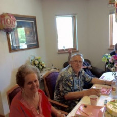 Helping celebrate at my mom’s 90th birthday! - Valerie Raisch