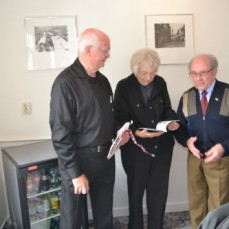 Nancy and Del visiting us in the Netherlands in 2015 for the unveiling of the monument for the Marks crew, crashed on February 21, 1944. - Jeroen van der Kamp