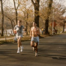 1986 Coops and Erv Beckert, Philly Marathon, Finishing Strong - Erv Beckert