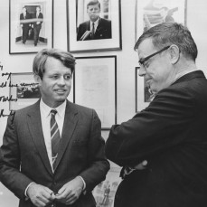 Richard Starnes, correspondent for Scripps-Howard newspapers Washington D.C. bureau, interviews Robert Kennedy (circa 1960's) - Kay
